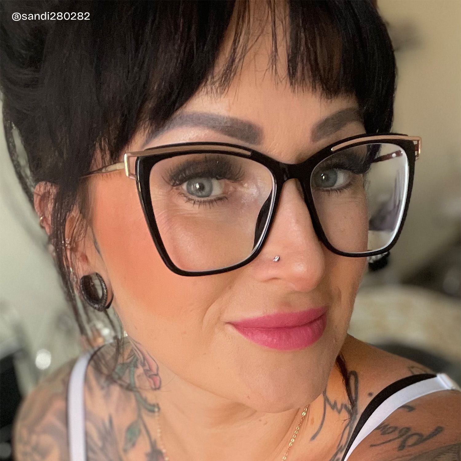 Matia Schwarz Quadratisch Brille10