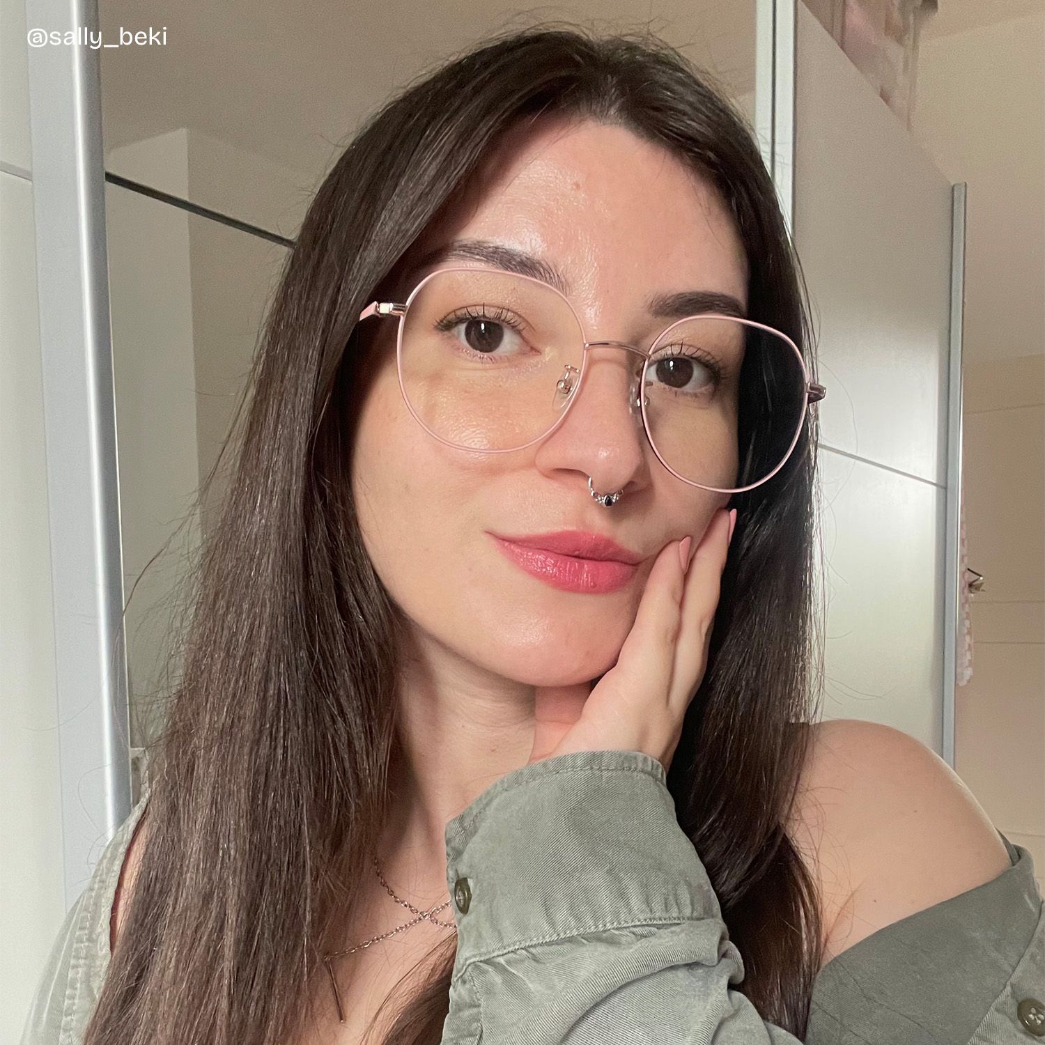 Qusay Rosa Rund Brille9