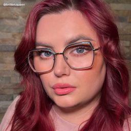 Burt Blau-Rosa Geometrisch Brille6
