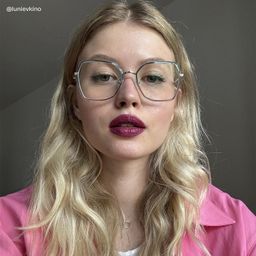 Burt Blau-Rosa Geometrisch Brille8