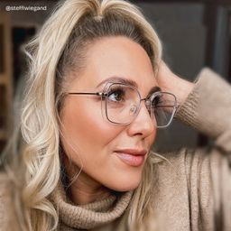 Natalee Gold Klar Quadratisch Brille8