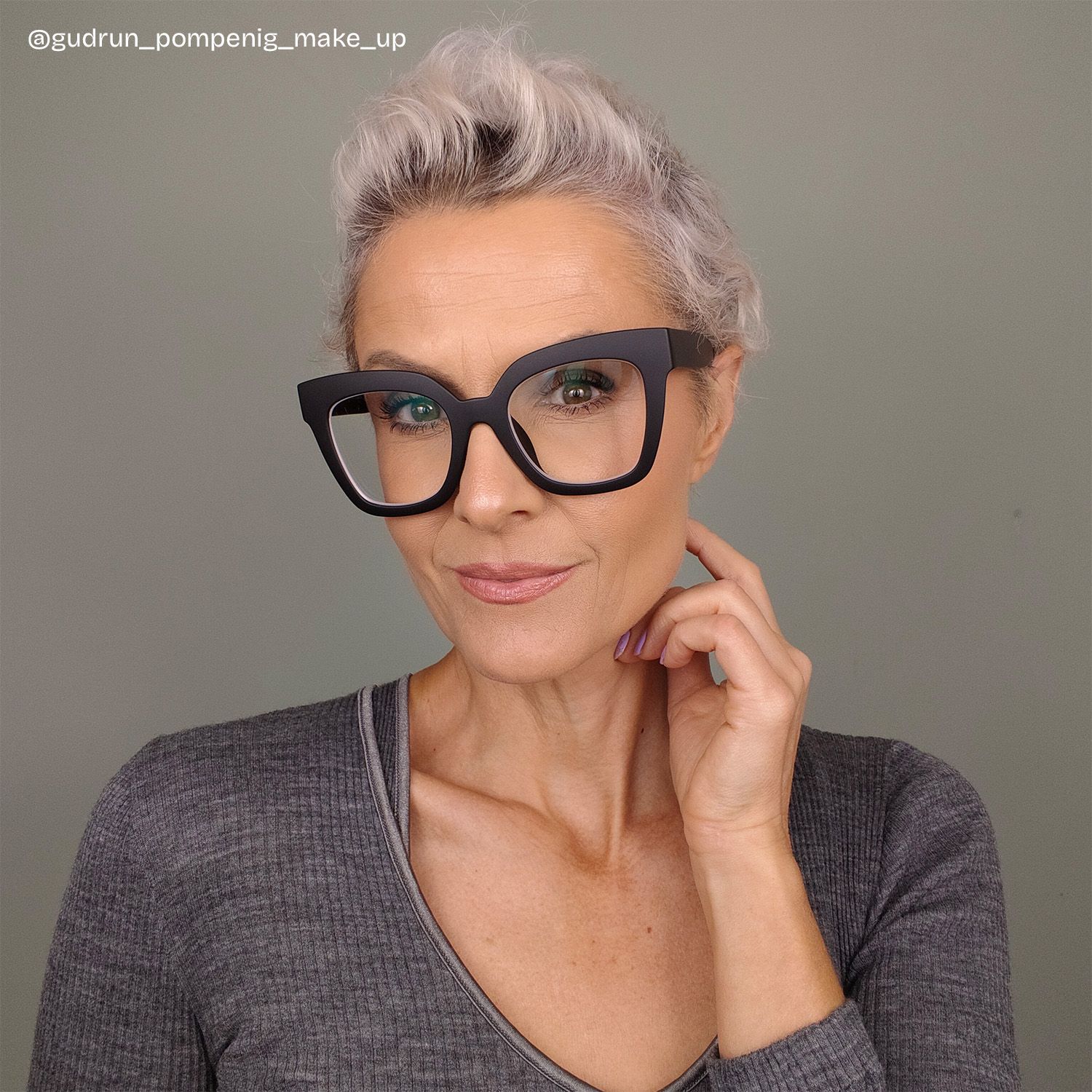 Malcolm Schwarz Quadratisch TR90 Brille7
