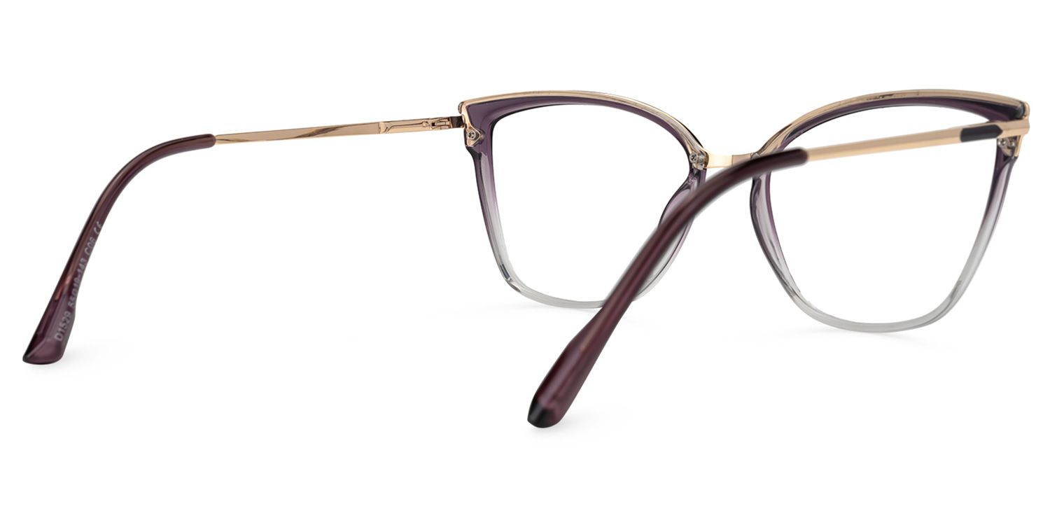 Imlah Dunkellila Cateye Brille3