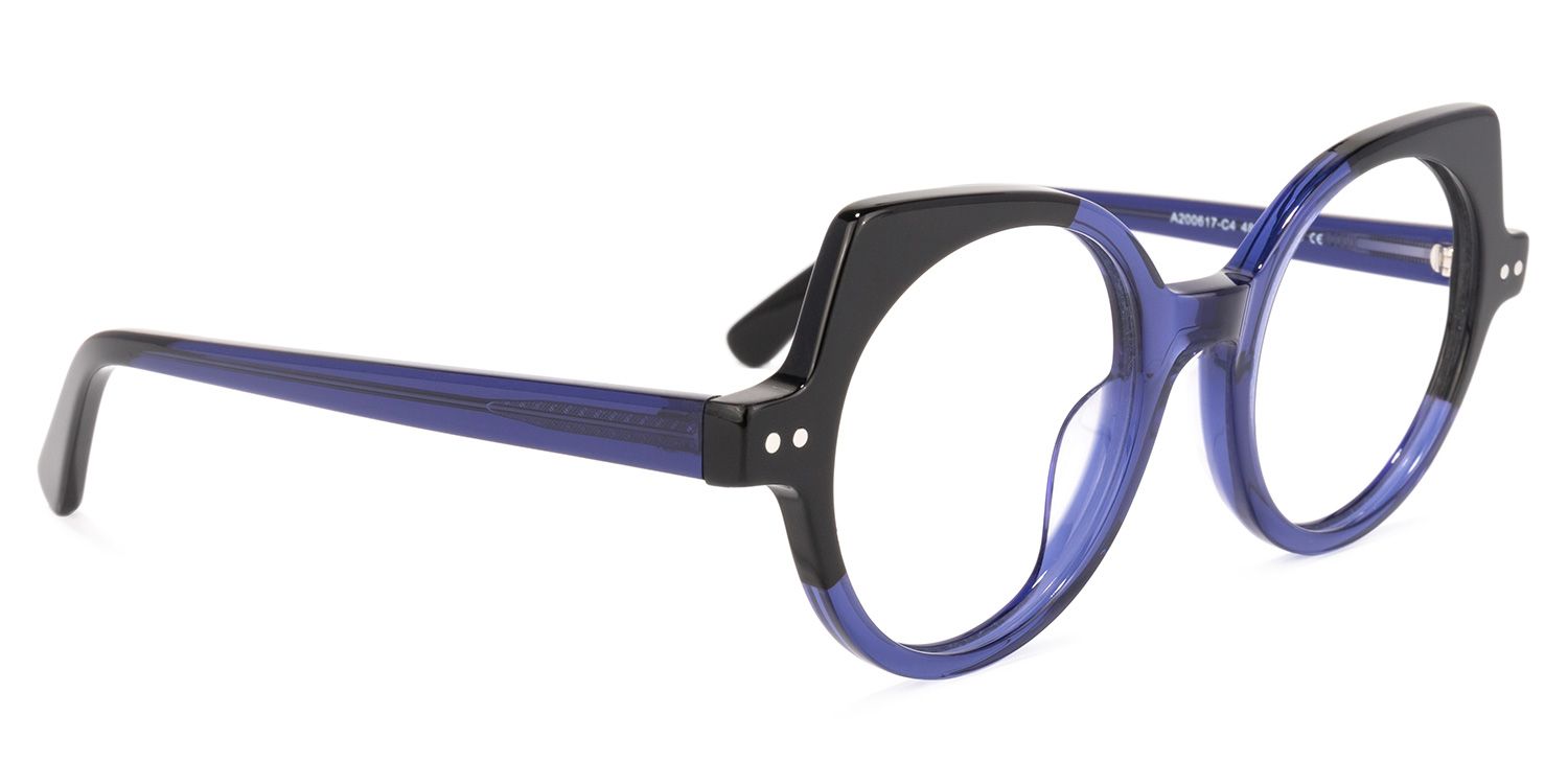 Gilbert Blau-Schwarz Cateye Brille2