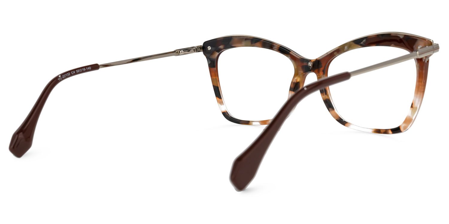 Emily Braun-Tortoise Rechteckig Brille2