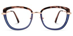 Adriana Blau Rechteckig Brille0