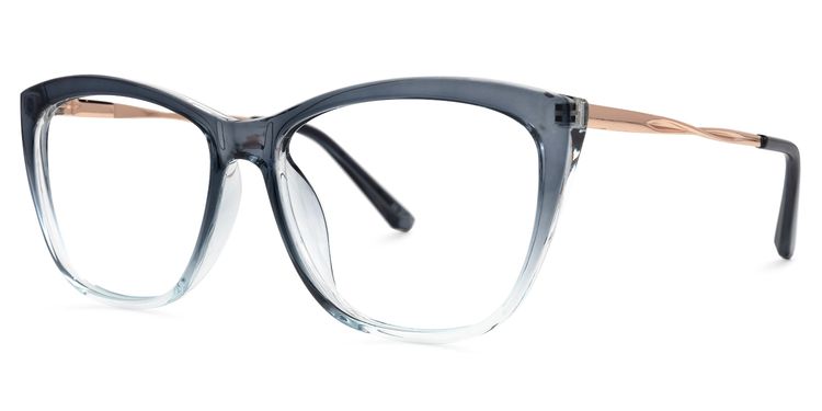 Hannah Blau Klar Cateye Brille