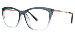 Hannah Blau Klar Cateye Brille1