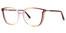 Walden Rot-Gelb Quadratisch Brille1