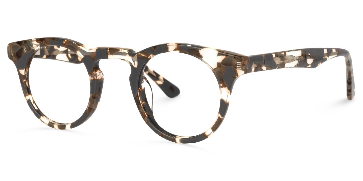 Abigail Schwarz-Tortoise Rund Brille1