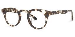 Abigail Schwarz-Tortoise Rund Brille1