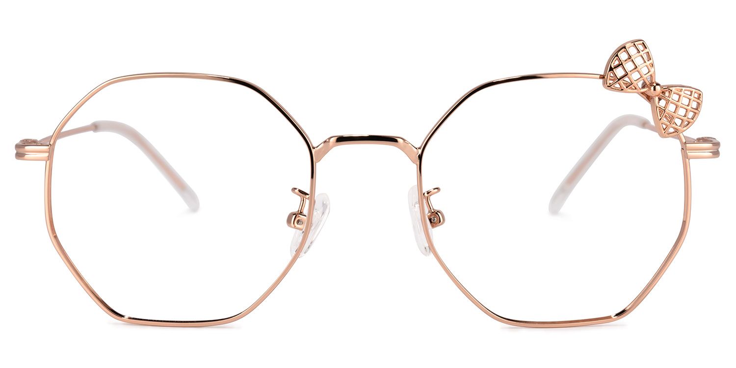 Kaitlyn Rosa-Gold Geometrisch Brille0