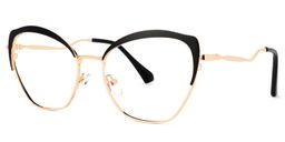 Lill Gold Schwarz Cateye Brille1
