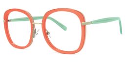 Mindset Orange Quadratisch Brille1