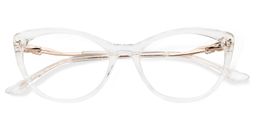Calypso Weiß Klar Cateye Brille5