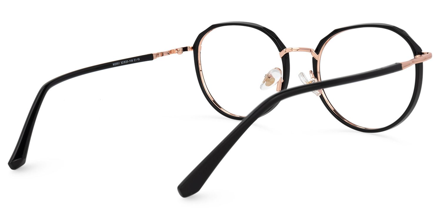 Kairos Schwarz Rund Brille2