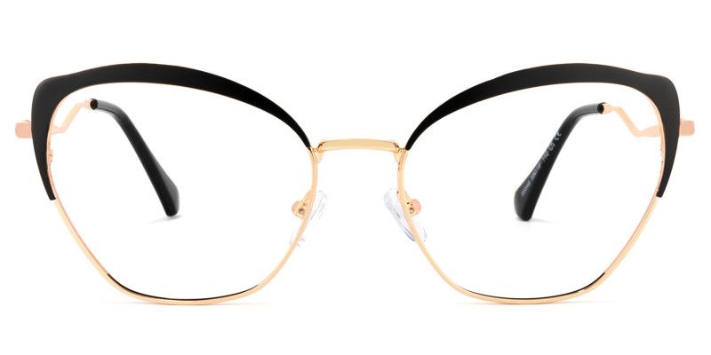 Lill Gold Schwarz Cateye Brille0