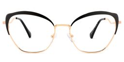 Lill Gold Schwarz Cateye Brille0