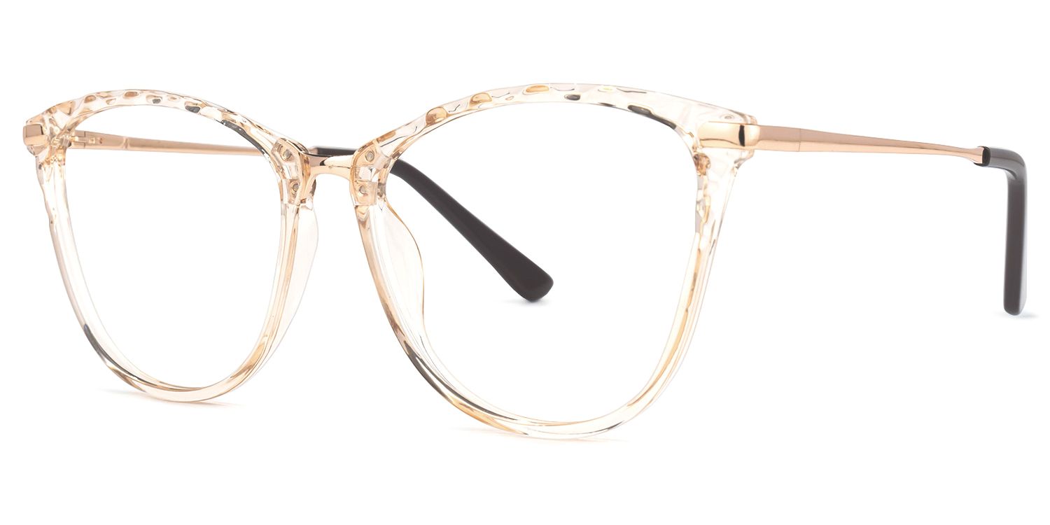 Vaughan Hellgelb-Gold Cateye Brille1