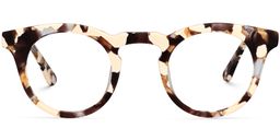 Abigail Braun-Tortoise Rund Brille0
