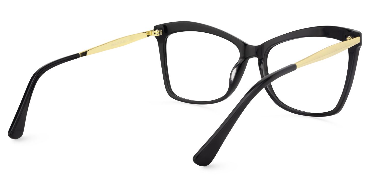 Isaebella schwarz Schmetterling-Form  Brille3