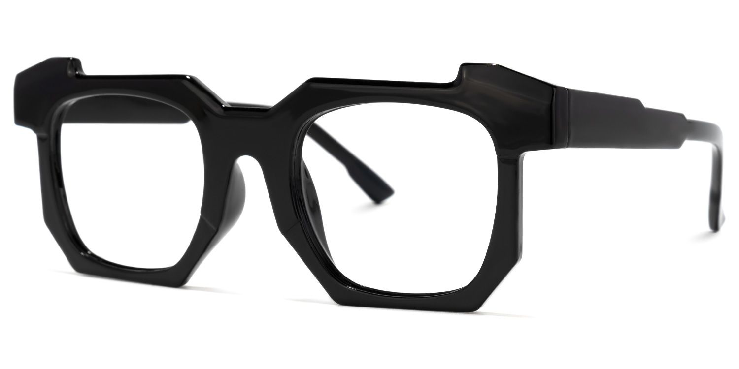 Yamilex Schwarze Quadratische Brille1