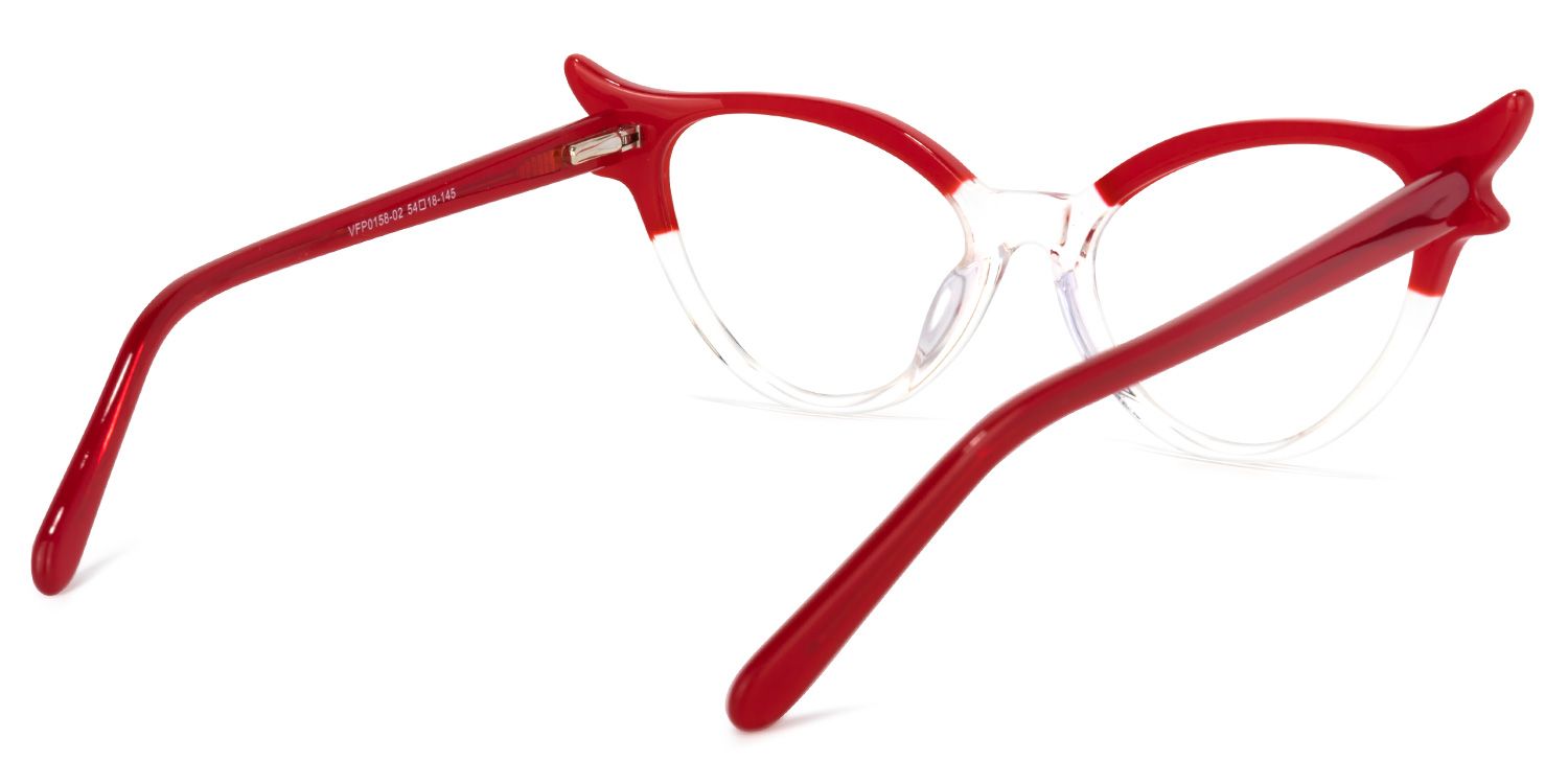 Judy Klar Rot Cat Eye Brille4