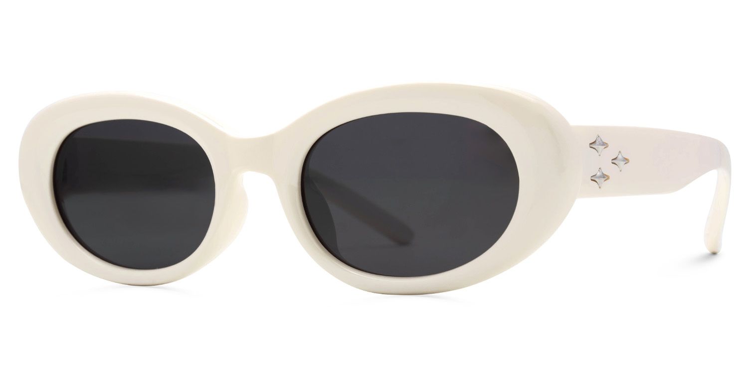 Shirley Oval Style in Weiß Sonnenbrille | ZEELOOL1