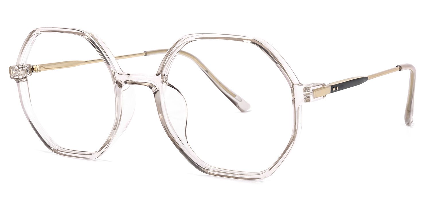 Tanner Beigee Geometrische Brille1