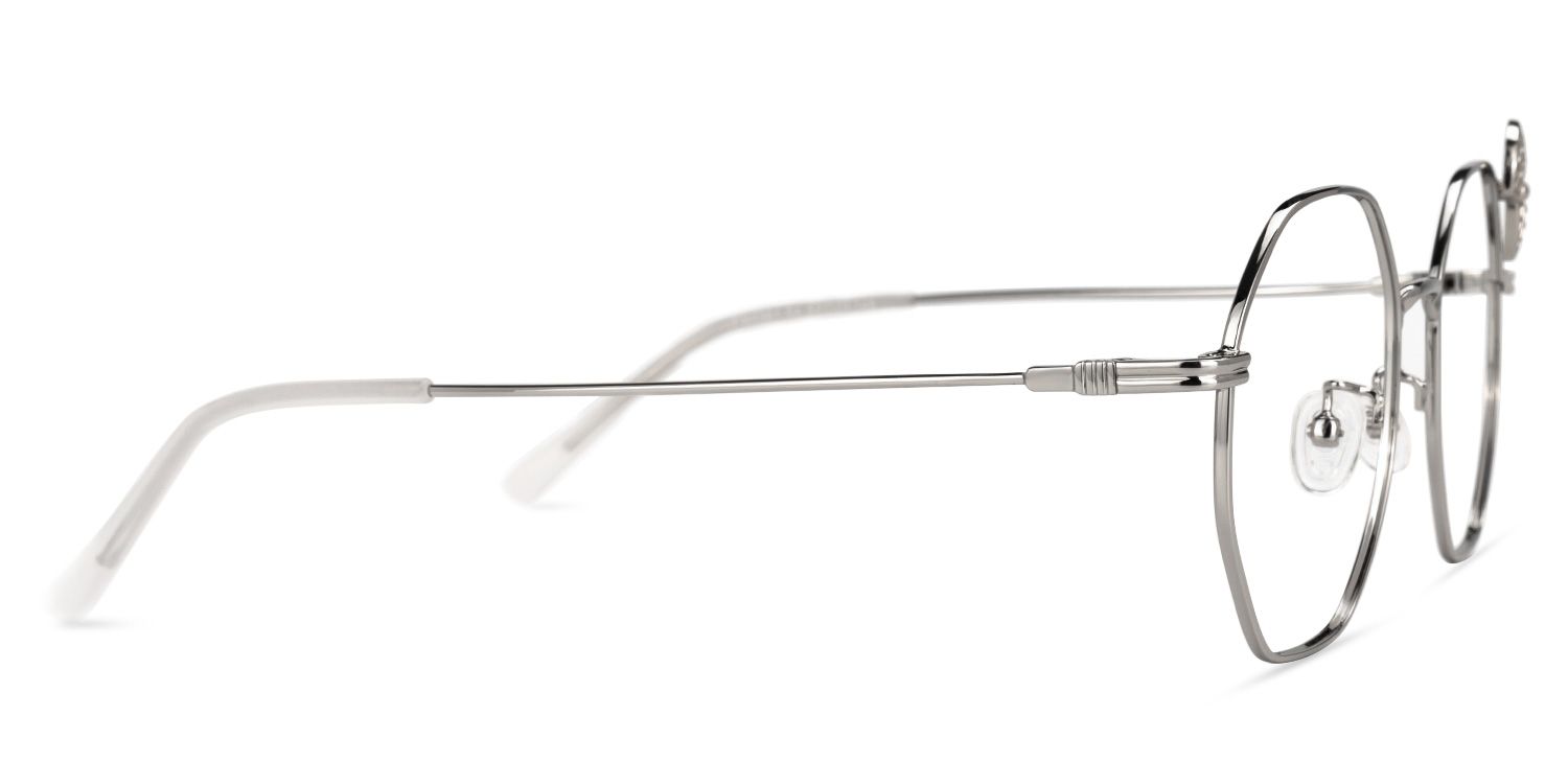 Kaitlyn Silber Geometrisch Brille2