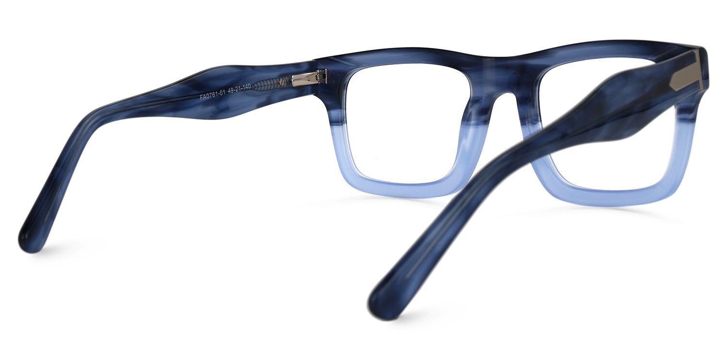 Riley Hellblau Rechteckige Brille4