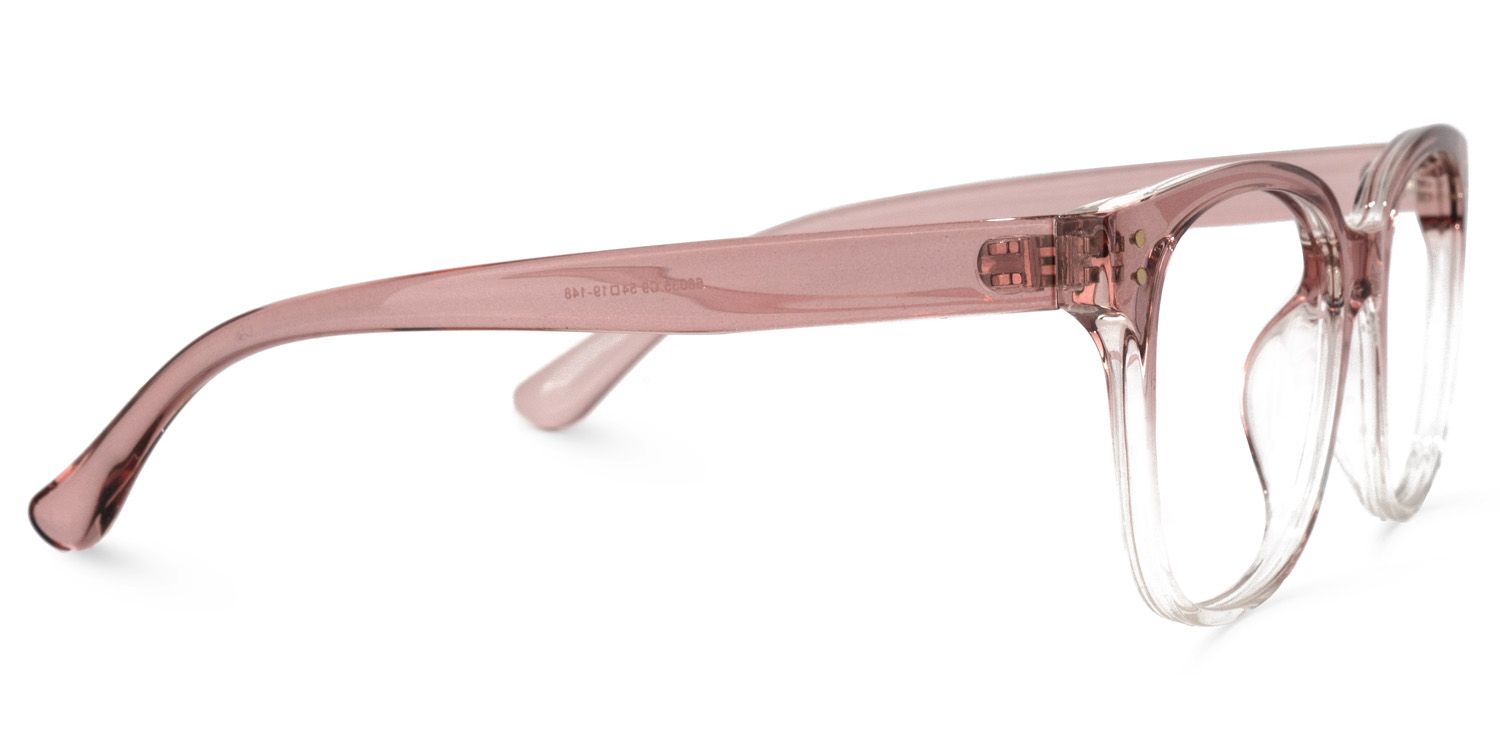 Stacie Rosa Klar Quadratisch Brille2