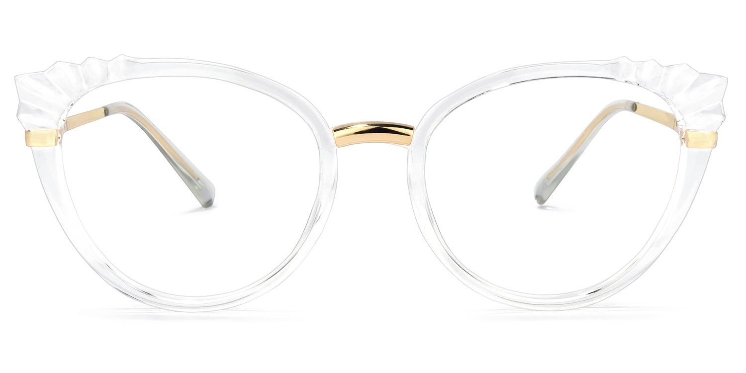 River Weiß Klar Cateye Brille0