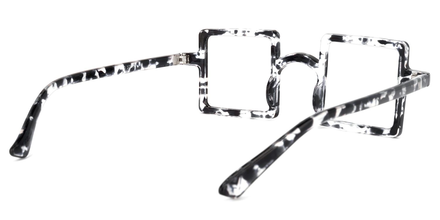 Clare Schwarz Klar Rechteckige Brille4