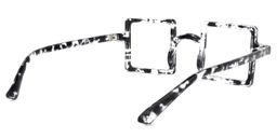 Clare Schwarz Klar Rechteckige Brille4