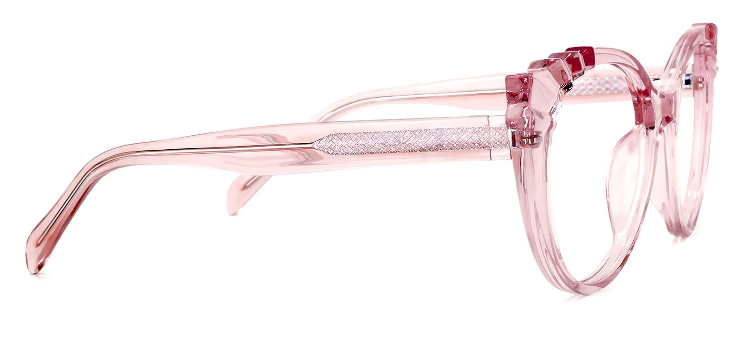 Weston Rosa Klar Cateye Brille3