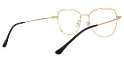 Denson Schwarz-Gold Cateye Brille3