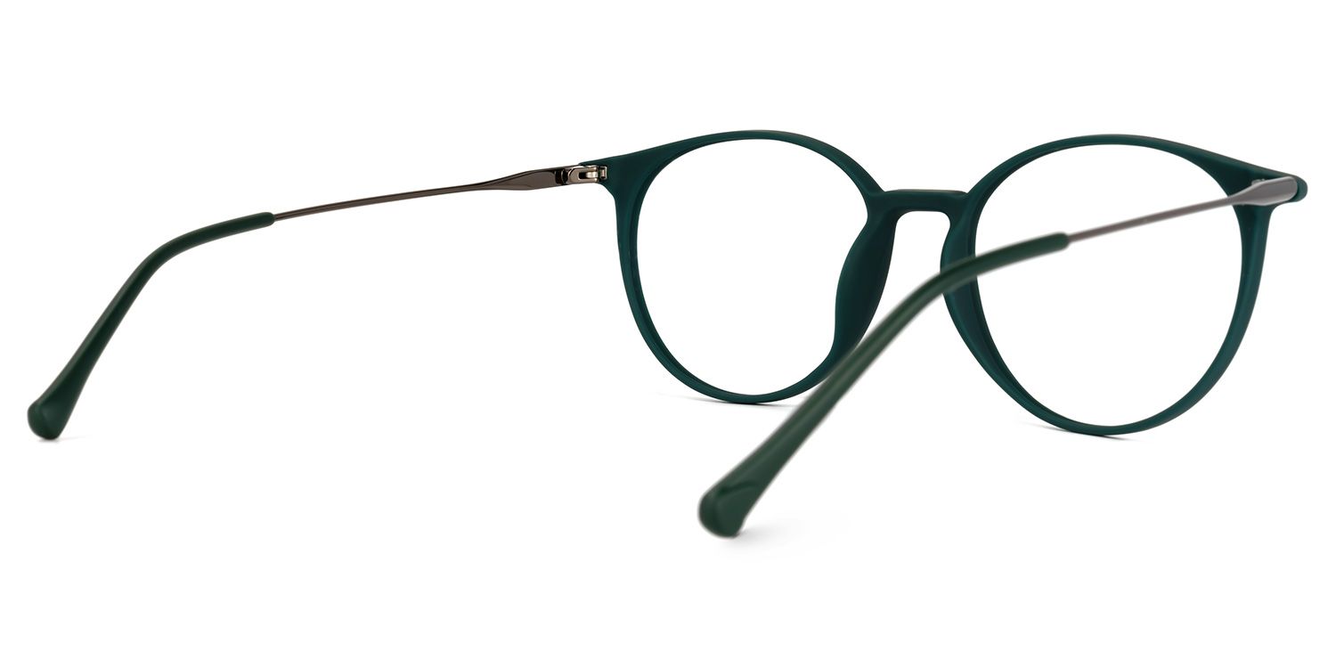 Ohnicio Dunkelgrün Rund Brille3