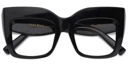 Alberta Schwarz Cat Eye Brille1
