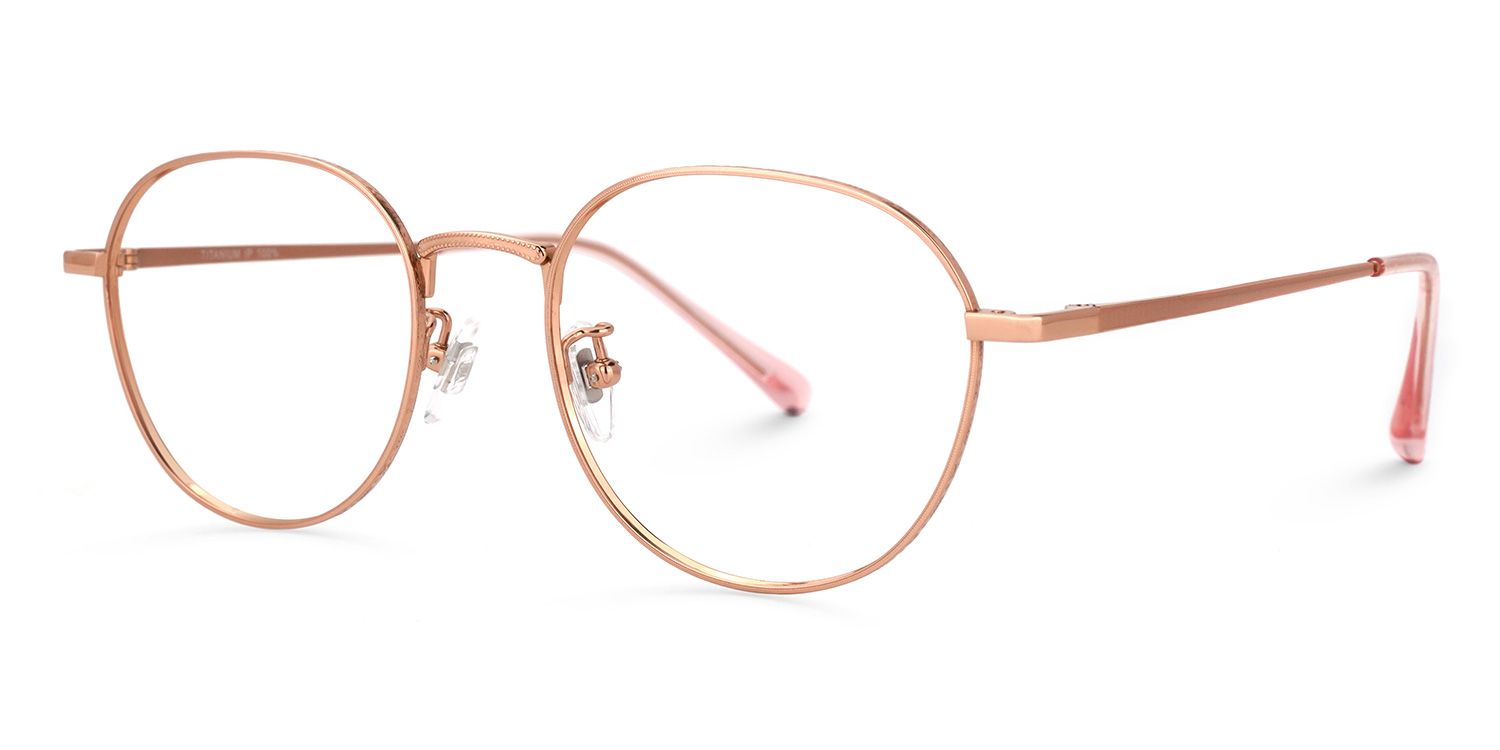 Abeni Rosa-Gold Rund Brille1