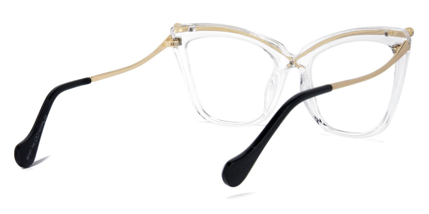 Janina Gold Klar Cateye Brille4
