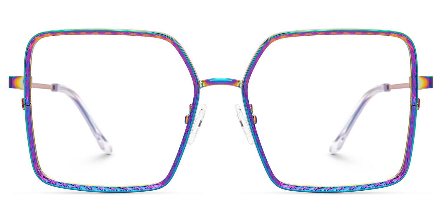 Thalia Lila Quadratisch Metall Brille3