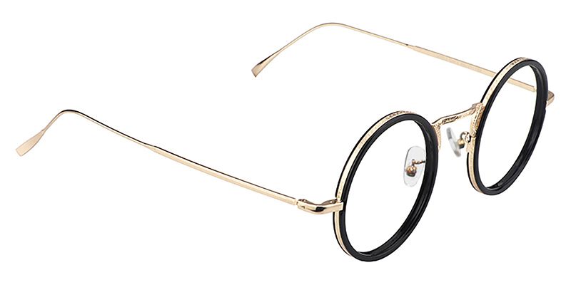 Alisa Schwarz Rund Vollrand  Brille2