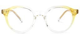 Ysabel Gelb Klar Rund Brille0