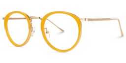 Bernice Gelb Rund Brille1