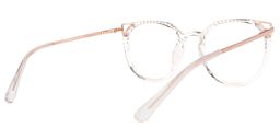 Vickea Weiß Klar Cateye Brille2