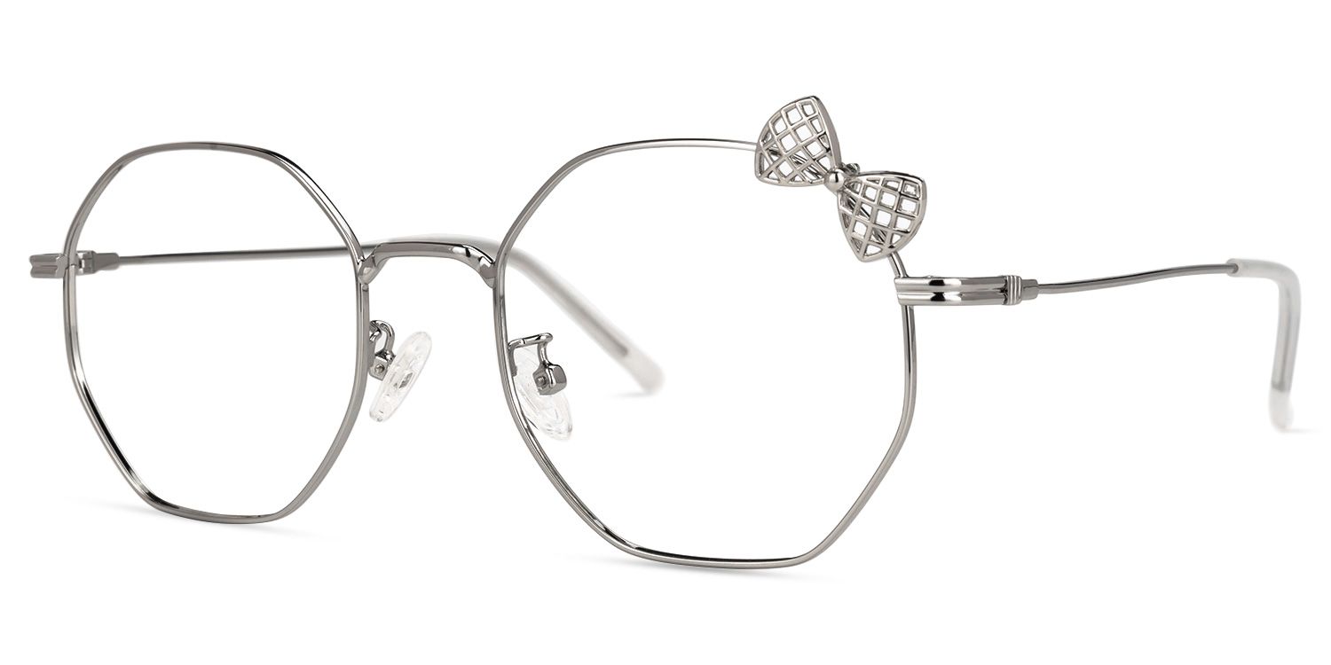 Kaitlyn Silber Geometrisch Brille1