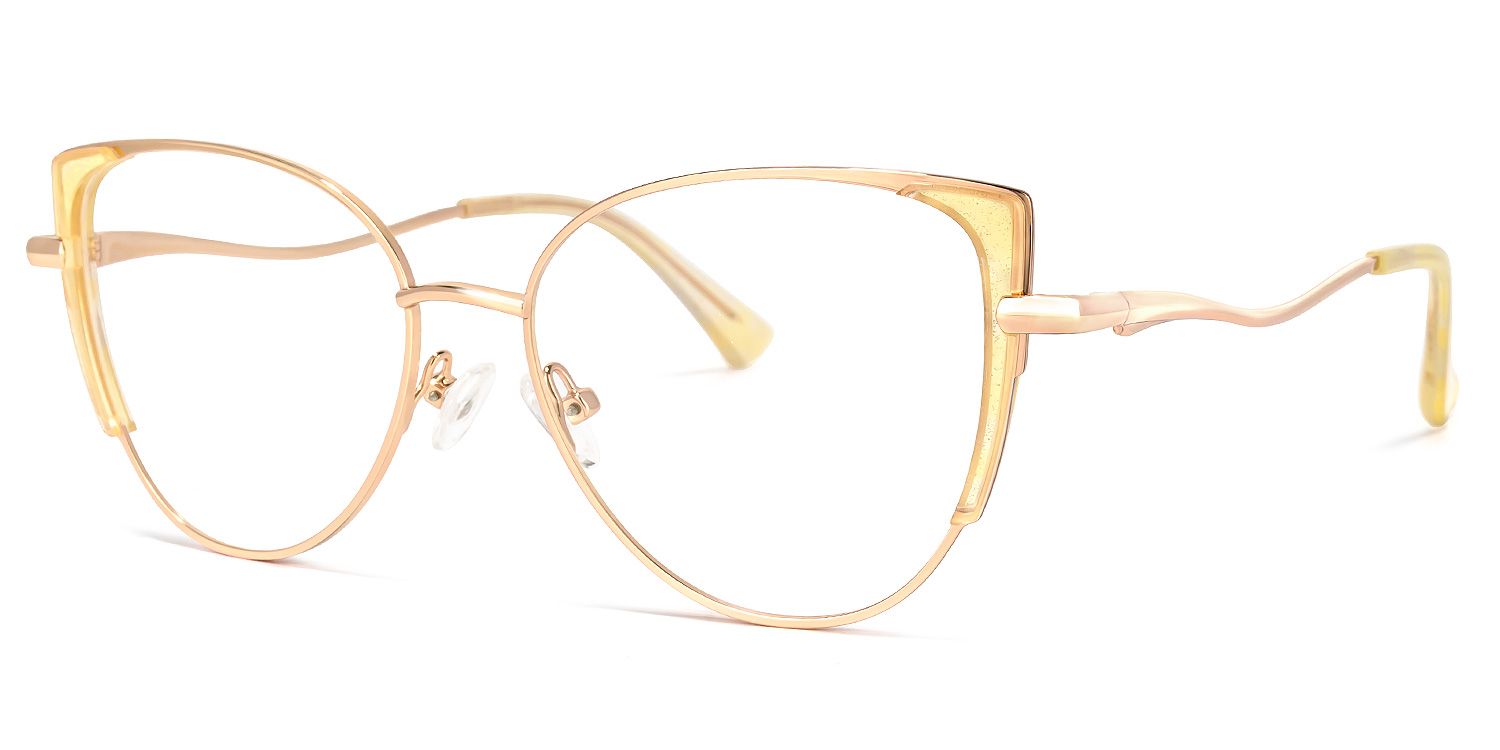 Raia Gelb Cateye Brille1