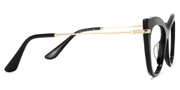 Indira Schwarz Cateye Brille2