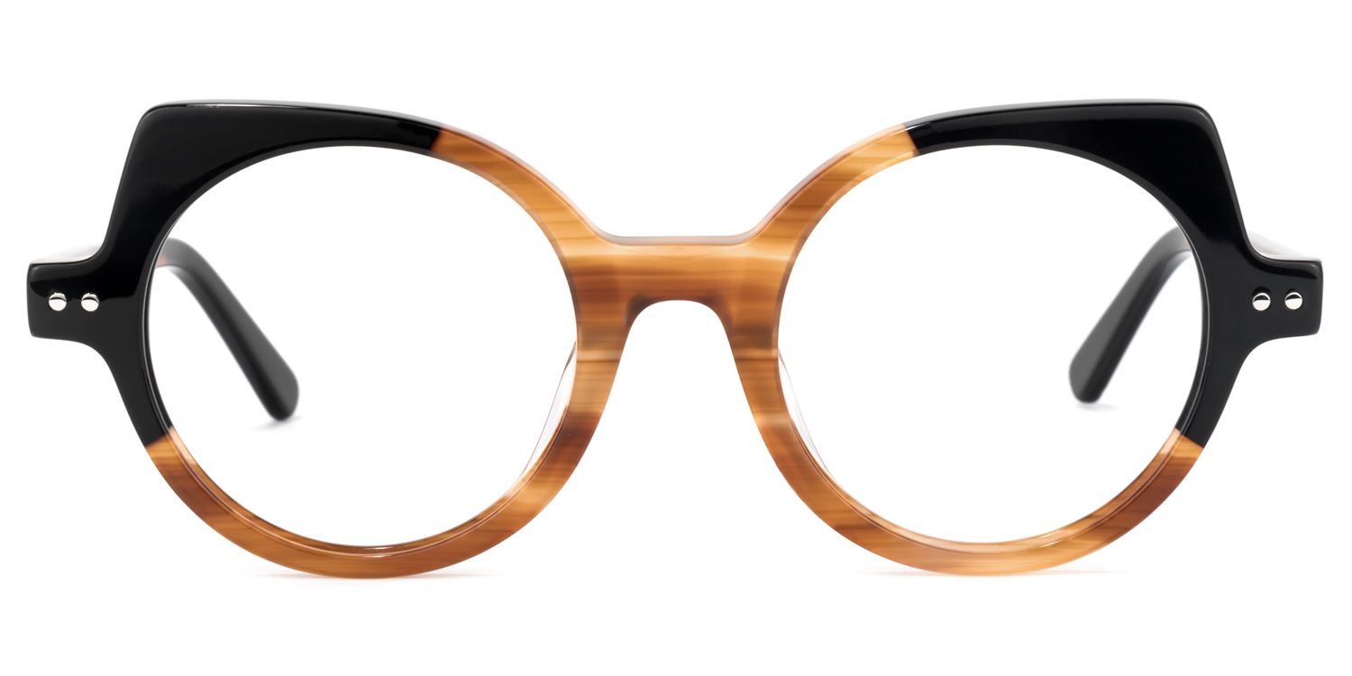 Gilbert Braun Schwarz Cat Eye Brille0